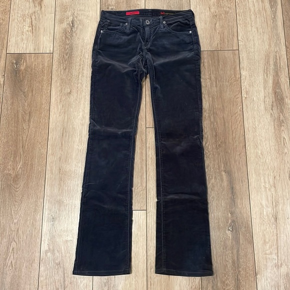 Adriano Goldschmied Denim - AG The Kiss Dark Gray Velvet Jeans Size 26R